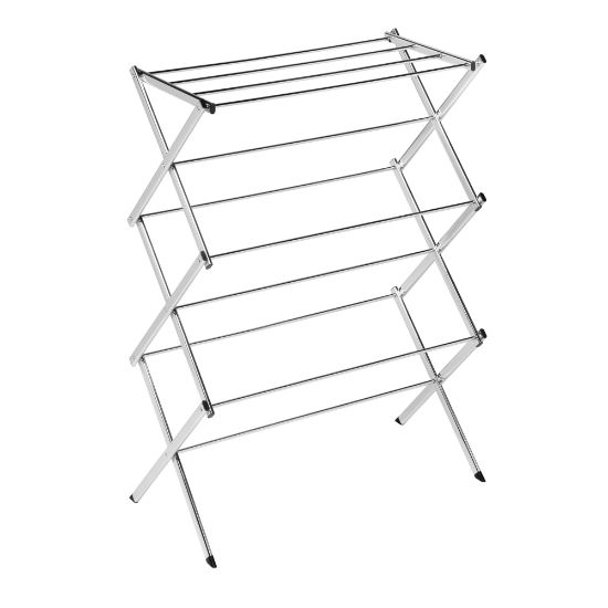 Picture of Honey-Can-Do Commercial Drying Rack, 41 1/4inH x 14 1/2inW x 29 1/2inD, Chrome