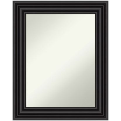 Picture of Amanti Art Non-Beveled Rectangle Framed Bathroom Wall Mirror, 30in x 24in, Colonial Black