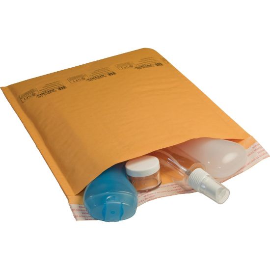 Picture of Sealed Air Jiffylite Bubble Cushioned Mailers - Padded - #5 - 10 1/2in Width x 16in Length - Peel & Seal - Kraft - 80 / Carton - Gold