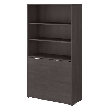 Picture of Bush Business Furniture Jamestown 67inH 5-Shelf Bookcase With Doors, Storm Gray, Standard Delivery