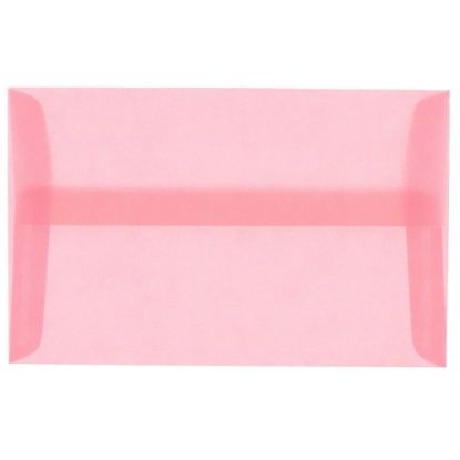 Picture of JAM Paper Translucent Envelopes, #4 Bar (A1), Gummed Seal, Blush Pink, Pack Of 25