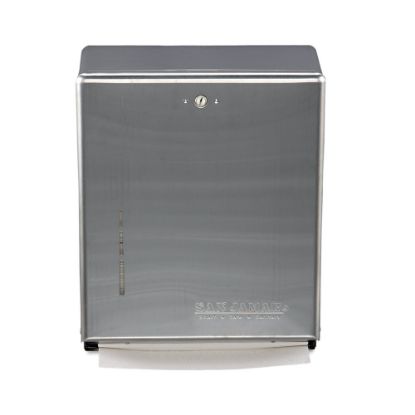 Picture of San Jamar C-Fold/Multifold Towel Dispenser, 14 3/4inH x 11 3/8inW x 4inD, Silver