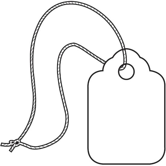 Picture of Partners Brand Merchandise Tags, White String, 100% Recycled, 3/8in x 13/16in, White, Case Of 1,000