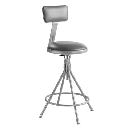 Picture of National Public Seating Premium Swivel Task Stool, Gray Seat/Gray Frame, Quantity: 1