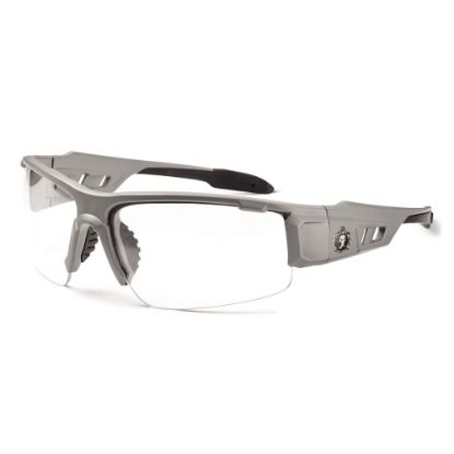 Picture of Ergodyne Skullerz Safety Glasses, Dagr, Anti-Fog, Matte Gray Frame, Clear Lens