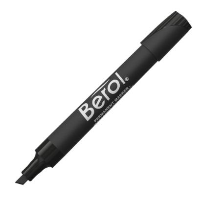 Picture of Berol By Eberhard Faber 3000 Chisel-Tip Permanent Markers, Black, Pack Of 12