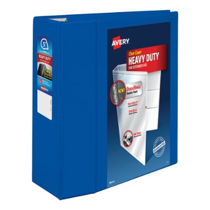 Picture of Avery Heavy-Duty View 3-Ring Binder With Locking One-Touch EZD Rings, 5in D-Rings, 38% Recycled, Pacific Blue