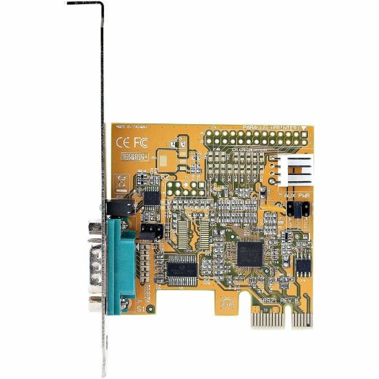 Picture of StarTech.com PCI Express Serial Card, PCIe to RS232 (DB9) Serial Interface Card, 16C1050 UART, COM Retention, Low Profile, Windows & Linux