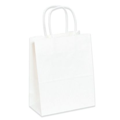 Picture of Partners Brand Paper Shopping Bags, 5 1/4inW x 3 1/4inD x 13inH, White, Case Of 250