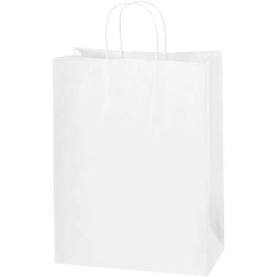 Picture of Partners Brand Paper Shopping Bags, 10inW x 5inD x 13inH, White, Case Of 250