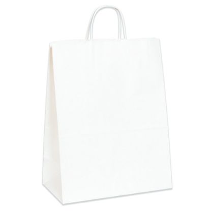 Picture of Partners Brand Paper Shopping Bags, 13inW x 7inD x 17inH, White, Case Of 250