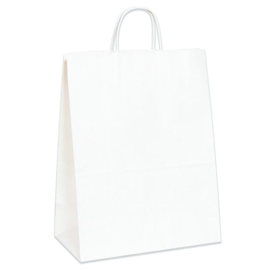 Picture of Partners Brand Paper Shopping Bags, 13inW x 7inD x 17inH, White, Case Of 250