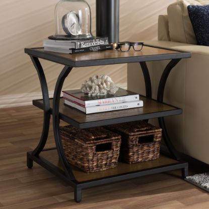 Picture of Baxton Studio Jeremy End Table, Brown/Black