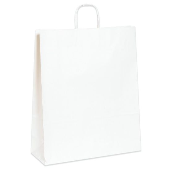 Picture of Partners Brand Paper Shopping Bags, 16inW x 6inD x 19 1/4inH, White, Case Of 200