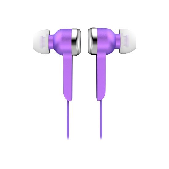 Picture of IQ Sound Digital Stereo Earphones - Stereo - Purple - Wired - Earbud - Binaural - In-ear - 4 ft Cable