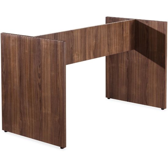 Picture of Lorell Laminate Conference 2-Leg Table Base, 29inH x 72inW x 36inD, Walnut