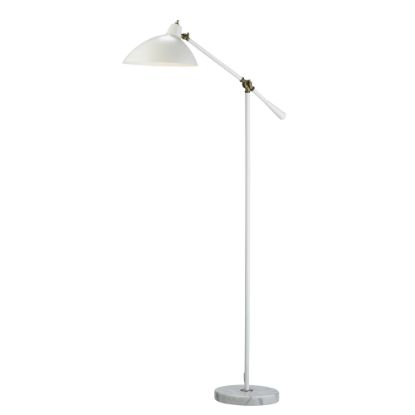 Picture of Adesso Peggy Floor Lamp, 59 1/2inH, White Shade/White Base