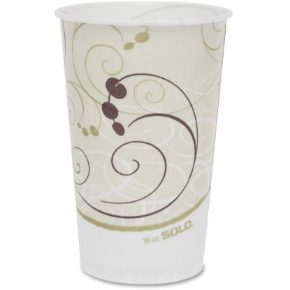 Picture of Solo Cup Symphony Cold Paper Cups - 50 / Pack - White, Brown, Green - Paper - Cold Drink, Milk Shake, Smoothie