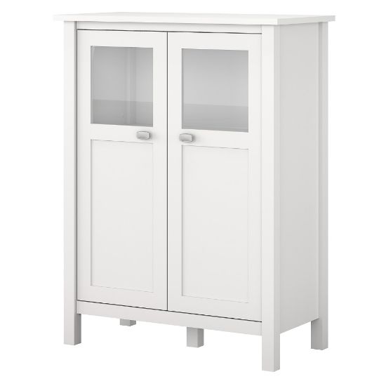 Picture of Bush Furniture Broadview Bar Cabinet With Wine Storage, Pure White, Standard Delivery