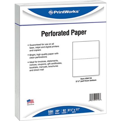 Picture of Paris Printworks Professional Specialty Paper, Letter Size (8 1/2in x 11in), 2500 Total Sheets, 92 (U.S.) Brightness, 20 Lb, White, 500 Sheets Per Ream, Case Of 5 Reams