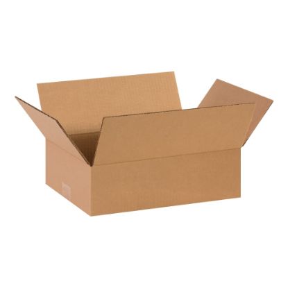 Picture of Partners Brand Flat Corrugated Boxes, 14in x 10in x 4in, Kraft, Pack Of 25