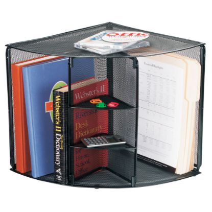 Picture of Office Depot Brand Mesh Corner Shelf, Black