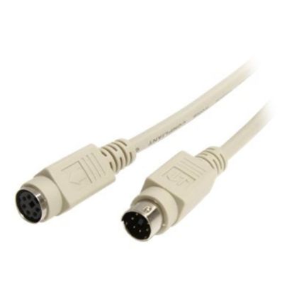 Picture of StarTech.com 6 ft PS/2 Keyboard or Mouse Extension Cable - M/F - Keyboard / mouse cable - PS/2 (M) to PS/2 (F) - 6 ft - KXT102 - Keyboard / mouse cable - PS/2 (M) to PS/2 (F) - 6 ft - for P/N: PS2PLATE, RACKCONS1908, USBPS2PC