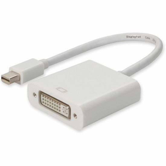 Picture of AddOn 8in Mini-DP to DVI-I Adapter Cable - DisplayPort cable - Mini DisplayPort (M) to DVI-I (F) - active - white