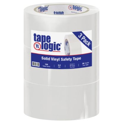 Picture of BOX Packaging Solid Vinyl Safety Tape, 3in Core, 2in x 36 Yd., White, Case Of 3