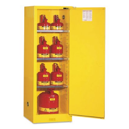 Picture of Yellow Slimline Safety Cabinets, Self-Closing Cabinet, 22 Gallon