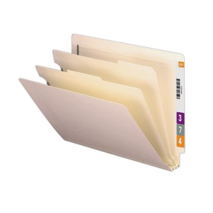 Picture of Smead End-Tab Classification Folders With Dividers, Letter Size, Manila, Box Of 10