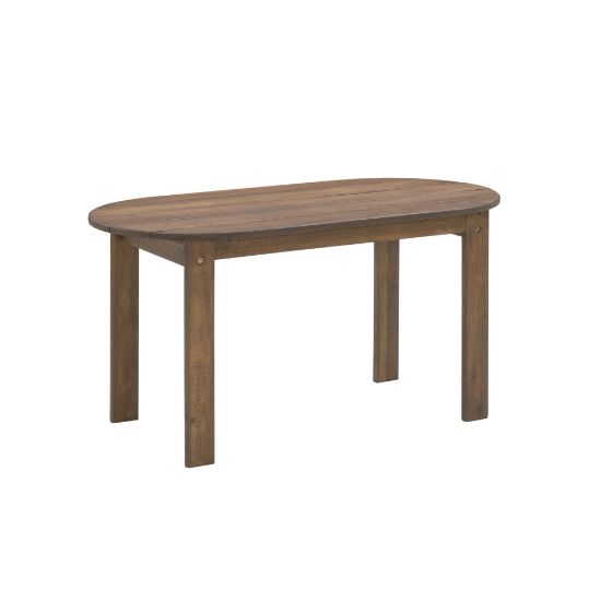 Picture of Linon Troy Adirondack Indoor/Outdoor Coffee Table, 18-1/8inH x 18-1/8inW x 35-1/4inD, Teak