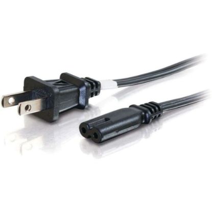 Picture of C2G 6ft Power Cord - Non Polarized Power Cord - NEMA 1-15P to IEC320C7 - 6ft