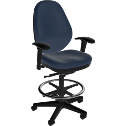 Picture of Sitmatic GoodFit High-Back Tall Stool, Navy