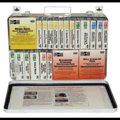 Picture of 36 Unit Steel First Aid Kits, Weatherproof Steel, Wall Mount