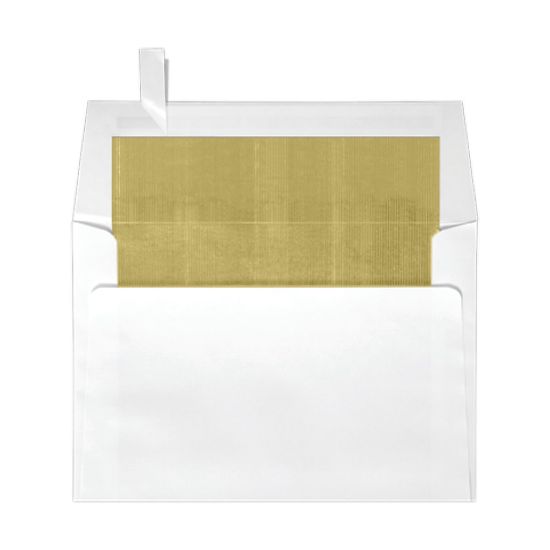 Picture of LUX Square Envelopes, 6 1/2in x 6 1/2in, Self-Adhesive, Gold/White, Pack Of 50