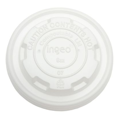 Picture of Planet+ Compostable Food Container Lids, 8 Oz, White, Pack Of 1000 Lids