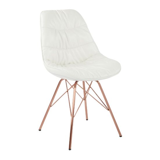 Picture of Ave Six Langdon Chair, White/Rose Gold