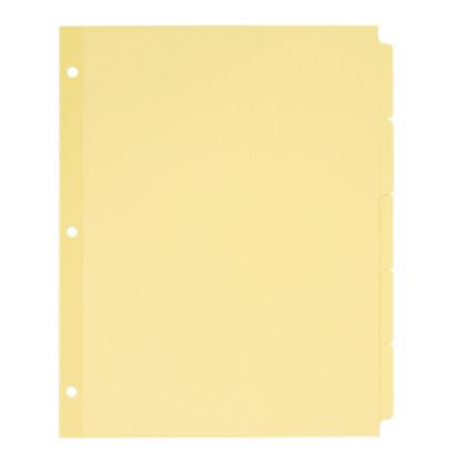 Picture of Avery Plain Tab Write & Erase Dividers, 5 Tabs, Buff, 36 Sets