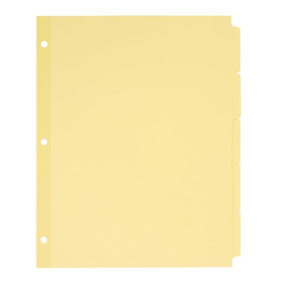 Picture of Avery Plain Tab Write & Erase Dividers, 5 Tabs, Buff, 36 Sets