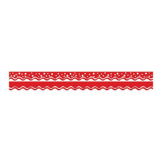 Picture of Barker Creek Scalloped-Edge Double-Sided Borders, 2 1/4in x 36in, Happy Cherry, Pack Of 13