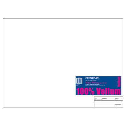 Picture of Staedtler Vellum Paper With Title Block & Border, 18in x 24in, 10 Sheets, White