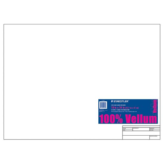 Picture of Staedtler Vellum Paper With Title Block & Border, 18in x 24in, 10 Sheets, White