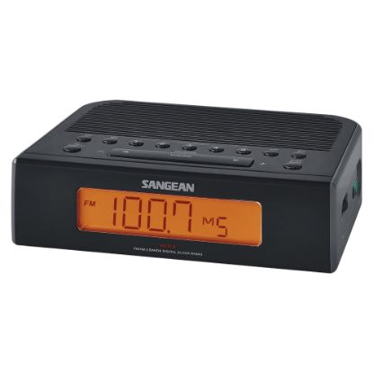 Picture of Sangean RCR-5BK AM/FM Digital Tuning Clock Radio, 2-1/4inH x 6-13/16inW x 5-5/8inD