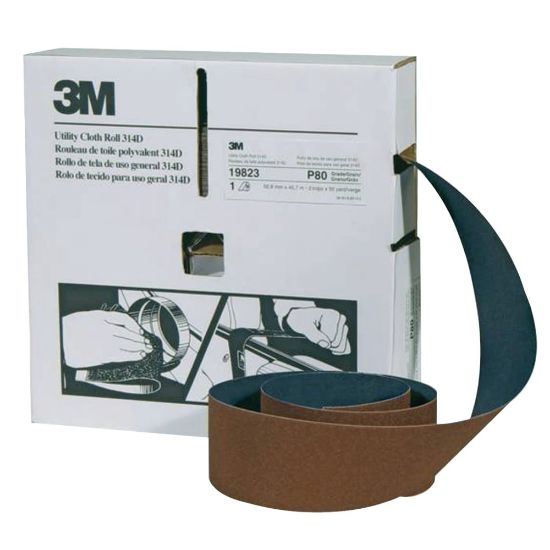 Picture of 3M 314D Utility Cloth Roll, P80 Grit, 2in x 50 Yards