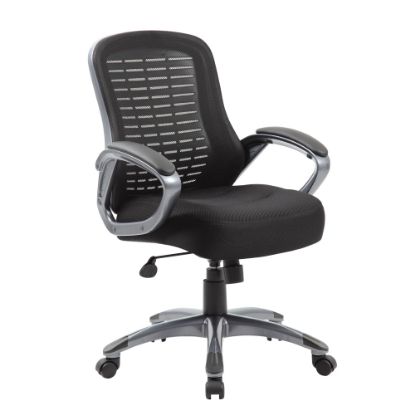 Picture of Boss Office Products Ribbed Mesh High-Back Task Chair, Black