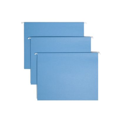 Picture of Smead Hanging File Folders, 1/5-Cut Adjustable Tab, Letter Size, Blue, Box Of 25