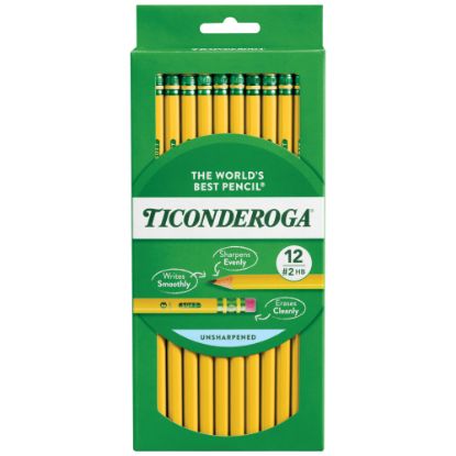 Picture of Ticonderoga Pencil, #2 Lead, Soft, Pack of 12