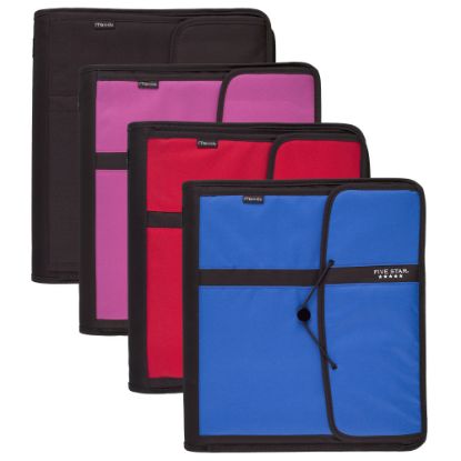 Picture of Five Star Zippered 3-Ring Binder Filer, 2in Round Rings, Assorted Colors