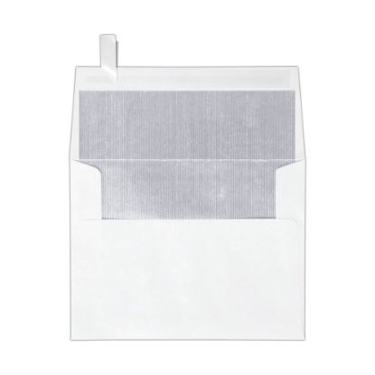 Picture of LUX Invitation Envelopes, A2, Peel & Press Closure, Silver/White, Pack Of 250